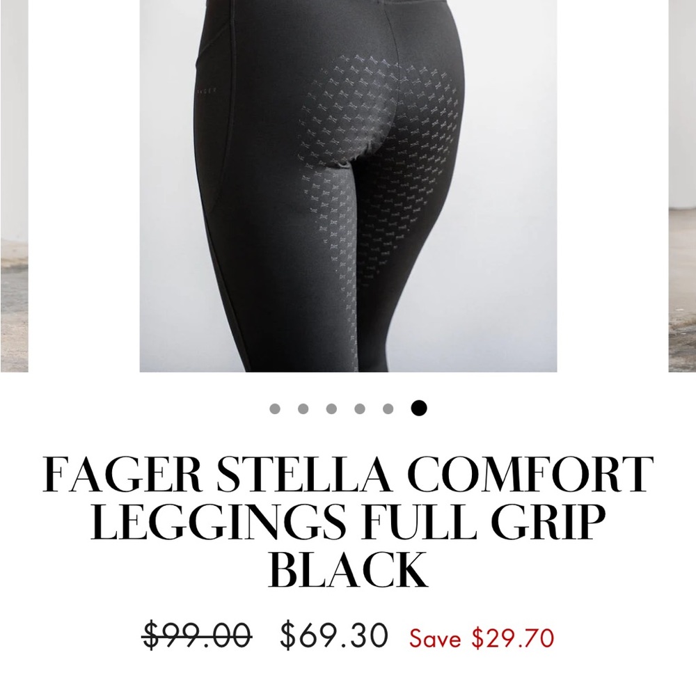 FAGER-horseback, riding leggings. Black size 40